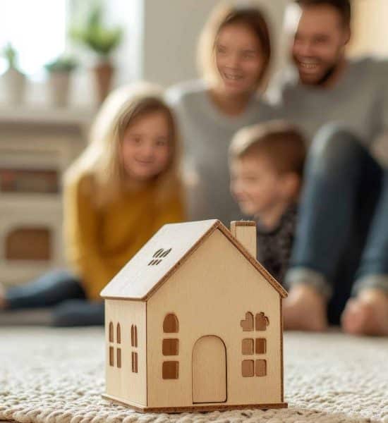 pequena-casa-de-madera-en-el-piso-de-una-habitacion-acogedora-con-una-familia-feliz
